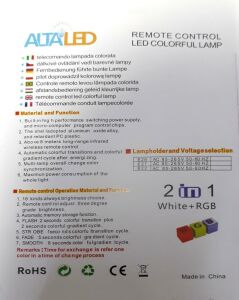 RGB Renk Değiştirebilen 16 Farklı Renkte Kumandalı 7W Led Ampül  Birbirinden Farklı Işık Modları ile