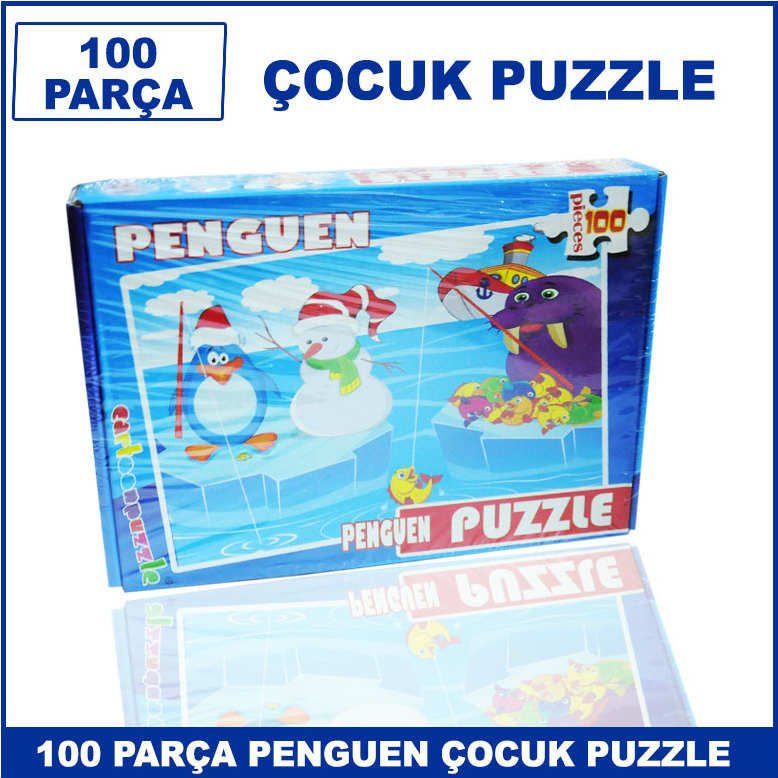 100 Parça Penguen Puzzle Çocuklarda Zeka Gelişimine yardımcı Orjinal Lisanslı Çocuk Puzzle