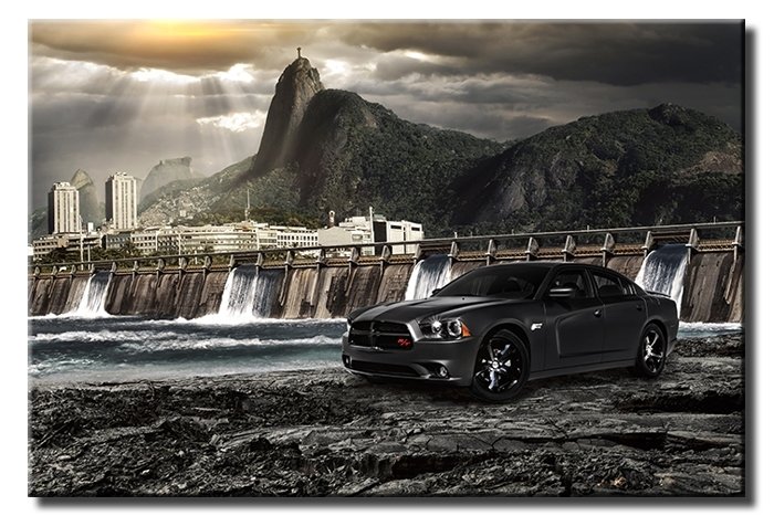 DODGE CHALLENGER 6 değişen ölçü ORİJİNAL KANVAS TABLO