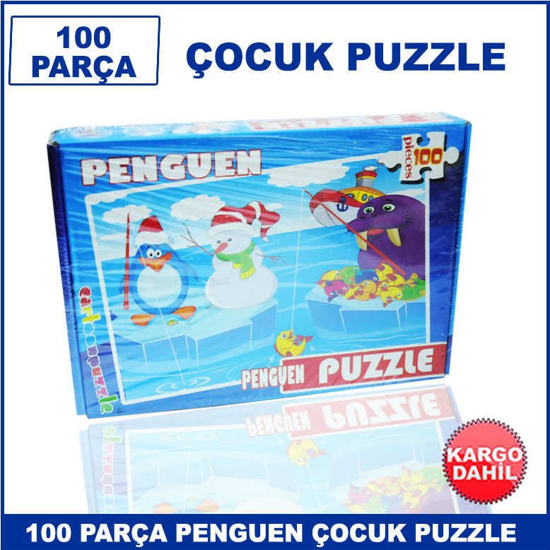 100 Parça Penguen Puzzle Çocuklarda Zeka Gelişimine yardımcı Orjinal Lisanslı Çocuk Puzzle
