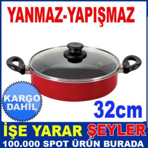 32cm YANMZ YAPŞMZ TEFLON KARNIYARIK TENCERESİ KD
