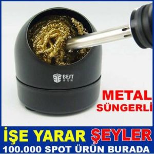 METAL SÜNGERLİ HAVYA UCU LEHİM TEMİZLEME STANDI