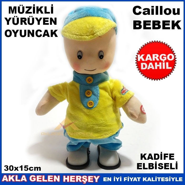 Cailluo MÜZİKLİ KADİFE ELBİSELİ YÜRÜYEN BEBEK