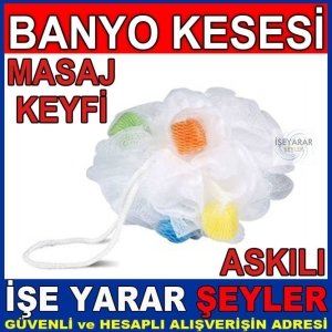 PRATİK ASKILI SÜNGERLİ BANYO ve MASAJ KESESİ