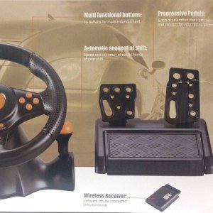 Kontorland Ps3/Ps2/Pc Usb Wıreless Kablosuz Titreşimli Vitesli 180° Dönebilen 3in1 Direksiyon Seti