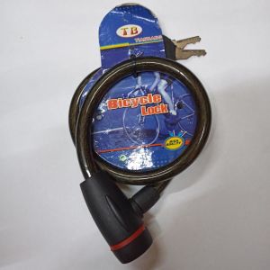 PVC Kaplama Bisiklet Bağlama Kilidi Çelik Kilit Anahtarlı Bisiklet Kilidi