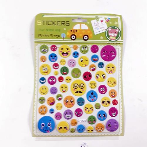 Rengarenk Boy Boy Emojiler Kabartmalı Yapışan Sticker