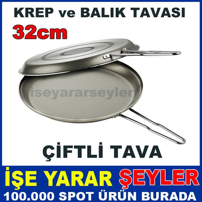 YANMAZ YAPIŞMAZ ÇİFT TARAFLI TEFLON KREP TAVASI