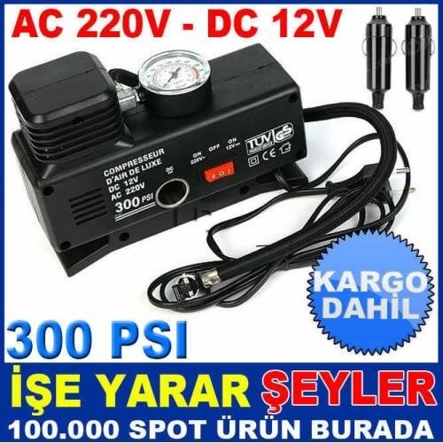 220VOLT EV ELEKTRİĞİ,12VOLT OTOELEKTRİĞİ ÇALIŞAN HAVA KOMPRESÖRÜ