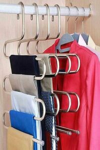Krom Akıllı Askı Dolap İçi Yer Kazandıran Pantolon Ve Giysi Askısı