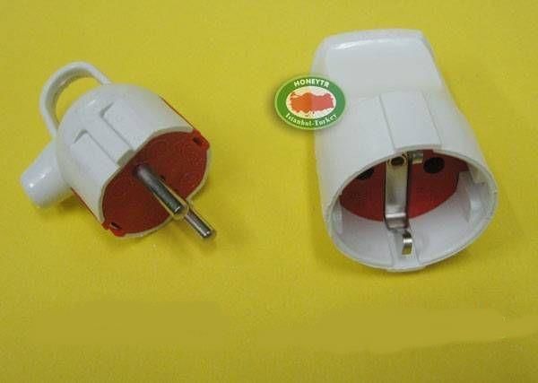 Uzatma kablosu için topraklı tekli priz