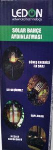 LEDON Solar Bahçe Aydınlatması 70 X 490 Mm, Güneş Enerjisi İle Şarj, Su Geçirmez.