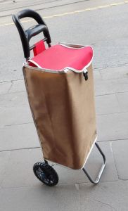 Sağlam ve Dayanıklı Türk Malı Standart Pazar Arabası Rahat Alışveriş için Çift Tekerlekli El Arabası