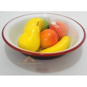 Beyaz Çinko Emaye Meyvelik Salata Kasesi