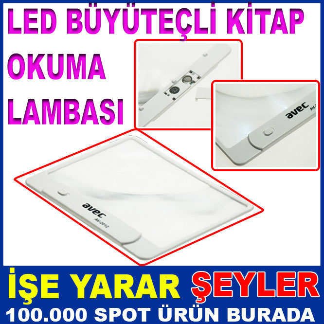 BÜYÜTEÇLİ LED  AYDINLATMA KİTAP OKUMA LAMBASI