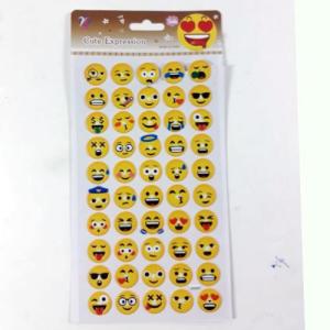 Gülen Suratlı Emojiler Kabartmalı Yapışan Süper Kalite 50 Adet