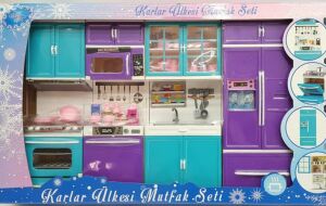 Karlar Ülkesi Serisi 4 Parça Oyuncak Mutfak Seti Full Mutfak Eşya Kız Çocuklar İçin Mutfak Seti