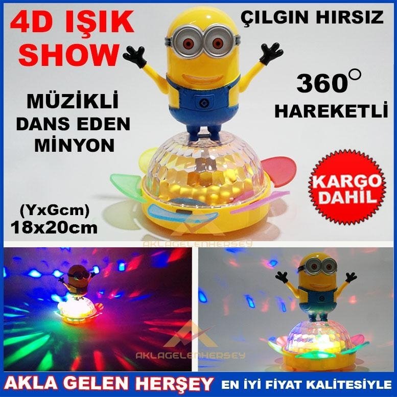 YÜRÜYEN DANS EDEN MÜZİKLİ IŞIKLI SHOW ÇILGIN HIRSIZ MİNYON KD