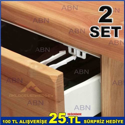 Çocukların Çekmece Açmasını Önleyici Emniyet Mandalı Bebek Güvenliği Sürgülü Komidin Çekmece Kilidi