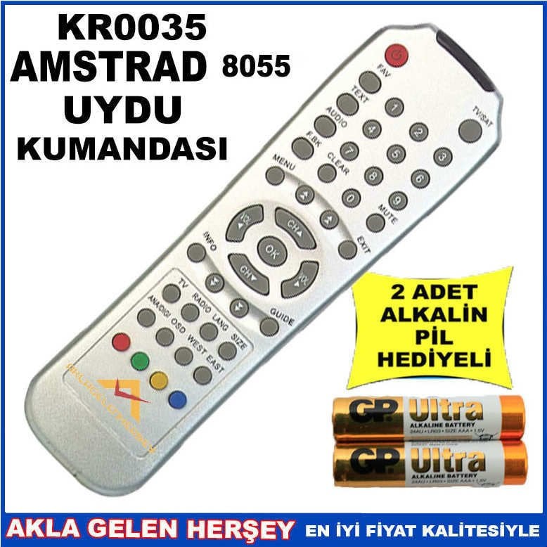 AMSTRAD UYDU CİHAZI Receiver KUMANDASI KR0035