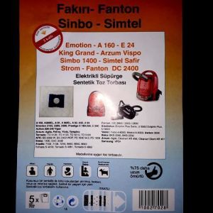 Fantom DC2400 2500 2800 Elektrikli Süpürge Sentetik 5 Adet Toz Torbası1