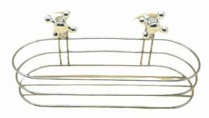 Krom Vantuzlu Oval Raf Şampuanlık, Sabunluk, Banyo Duş Rafı Banyo Köşe Rafı