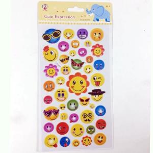 Rengarenk Boy Boy Çiçek Emojiler Kabartmalı Yapışan Süper Kalite