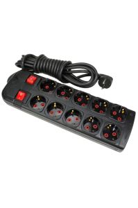 Sistem 2000 10lu Çoklu Priz 2 Metre 5+5 Anahtarlı Birbirinden Bağımsız Grup Priz 3x1.5 Bakır Kablolu