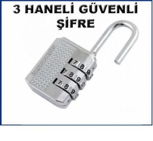 3 Hane Şifreli Güvenli, Dayanıklı Asma Kilit