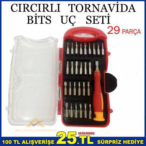 Cırcırlı 29 Parça Tornavida Mini Bits Uç Setii