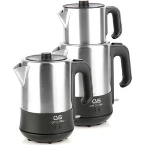 CVS DN 91124 Çay SaaTEA Siyah Elektrikli Çay Makinesi Yüksek Sıcaklığa Dayanıklı İnox Demlik