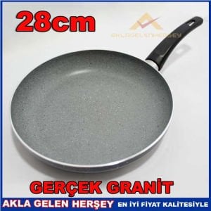 GRANİT TAVA 28cm YANMAZ EMAYE DIŞ YÜZEYLİ