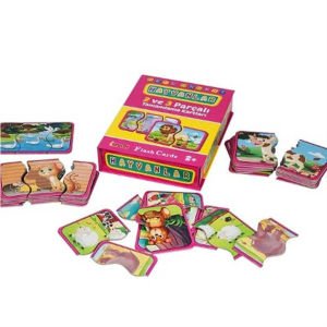 Hayvanları Tamamlama Kartları 2 ve 3 Parçalı - Çocukların Zeka Gelişimine Yardımcı