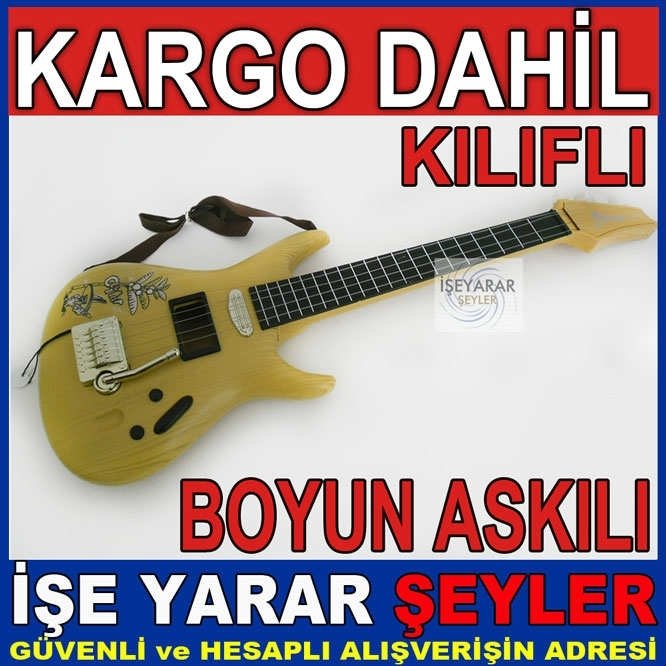 Oyuncak Gitar Orjinalden farksız özel kılıflı boyundan askılı lüks ürün notalı oyuncak elektro gitar