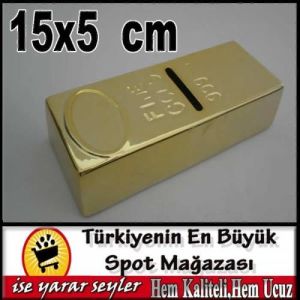 Gerçeğinden farksız Gold blok altın külçesi stili para kumbarası KÜLÇE ALTIN MODEL SERAMİK KUMBARA