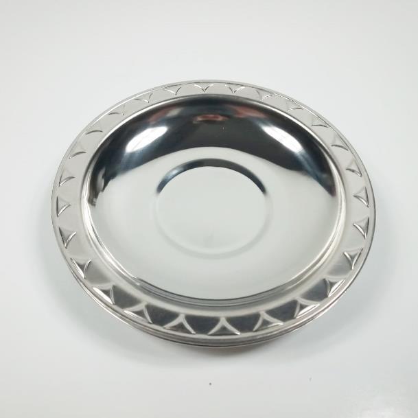 6 Adet Paslanmaz Çelik Çay Tabağı Seti Metal Çay Bardak Altlığı