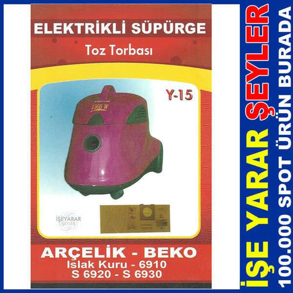 ARÇELİK ELEKTRİKLİ SÜPÜRGE TOZTORBASI Y15