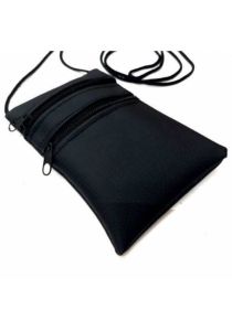 Boyun Askılı Çift Fermuar Çanta