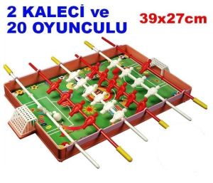 Büyük Boy 39x27cm Ölçülerinde 22 Oyunculu Masa Maçı Langırt Oyunu