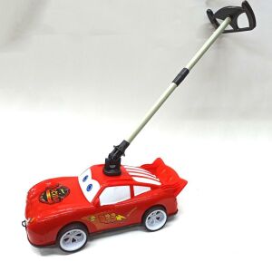 Çelikten Sopalı Bağlantı Öğeli 6 Parçalı Gülen Yarış Arabası 34 cm