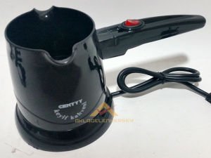 PASLANMAZ ÇELİK GİZLİ REZİSTANSLI 4 FİNCAN KAPASİTELİ 550WATT ELEKTRİKLİ TÜK KAHVESİ CEZVESİ -2 siyah