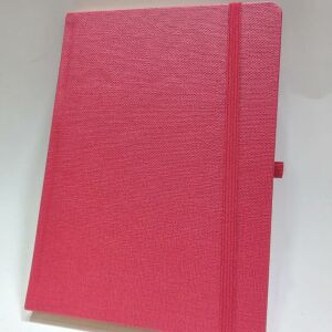 21*15 Kırmızı Renkli Kapaklı Çizgili  Kalemlikli Ajanda Defter( Takvimsiz)