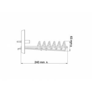 1980W G5 D.Döküm Termosifon Rezistansı 220V 240x63mm Yerli Üretim Sağlam Ve Kaliteli Yapı