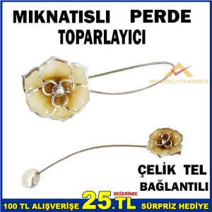 ÇİÇEKLİ MODEL MIKNATISLI PERDE TOPARLAYICI