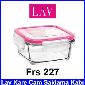 Lav Frs227 Kare Cam Saklama Kabı Kaliteli Cam Ürün Şık Tasarım
