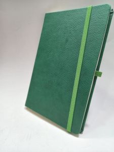 21*15 Yeşil Renkli Kapaklı Çizgili  Kalemlikli Ajanda Defter( Takvimsiz) Ayraçlı