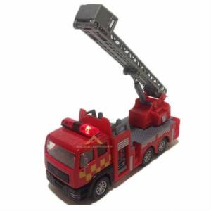 DİECAST SESLİ IŞIKLI ÇEK-BIRAK İTFAİYE ARABASI 360º DÖNER UZUYAN MERDİVENLİ İTFAİYE ARABASI