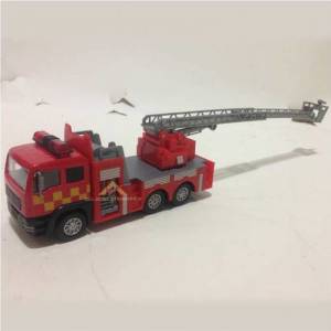 DİECAST SESLİ IŞIKLI ÇEK-BIRAK İTFAİYE ARABASI 360º DÖNER UZUYAN MERDİVENLİ İTFAİYE ARABASI