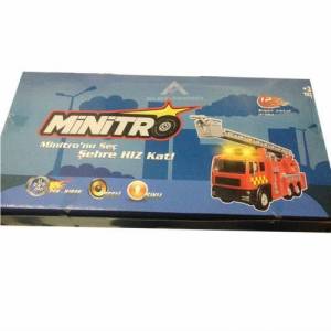 DİECAST SESLİ IŞIKLI ÇEK-BIRAK İTFAİYE ARABASI 360º DÖNER UZUYAN MERDİVENLİ İTFAİYE ARABASI