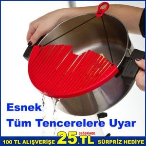 Pratik Her Tencereye Uyar Süzgeç Kevgir Ayarlanabilir Makarna Salata Sebze Yıkama Süzgeci -2